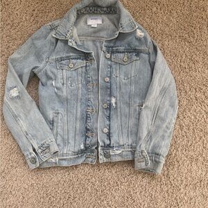 Old Navy Light Blue Distressed Jean Jacket